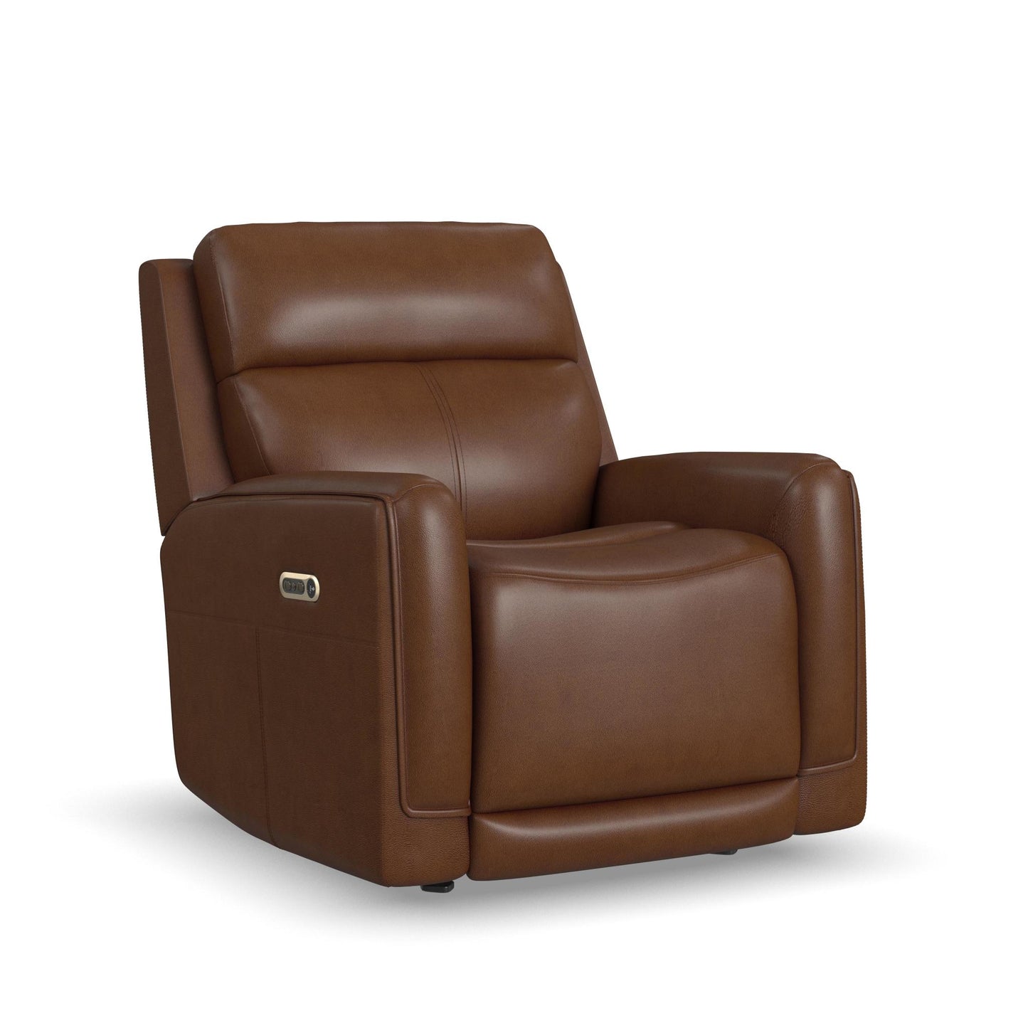 Alister Leather Power Gliding Recliner with Power Headrest and Lumbar
