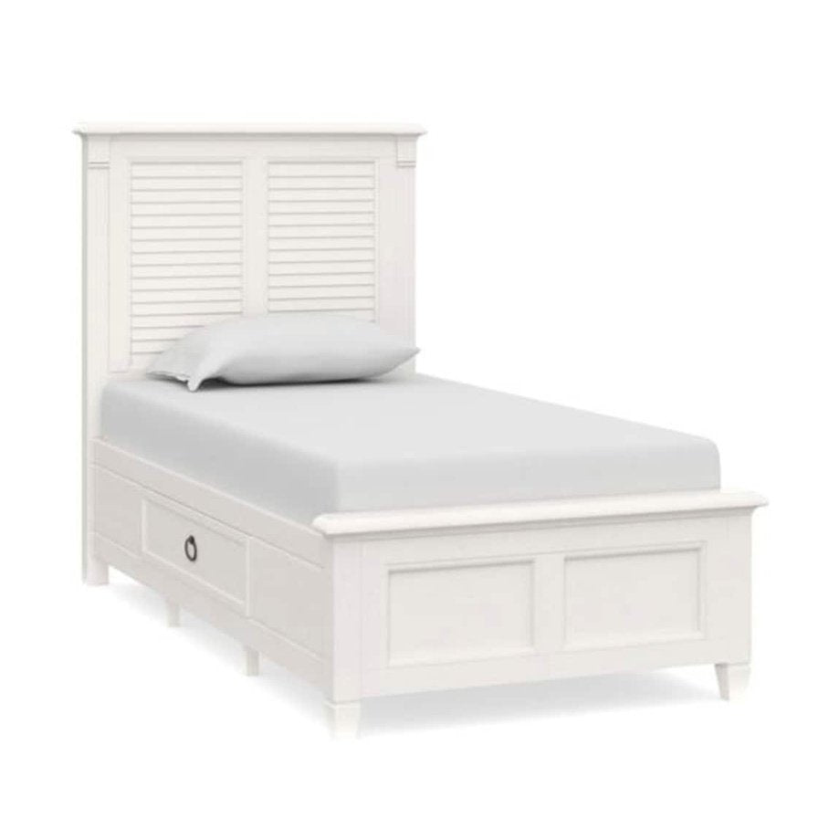 Shoreline Sea Salt Louvered Storage Bed