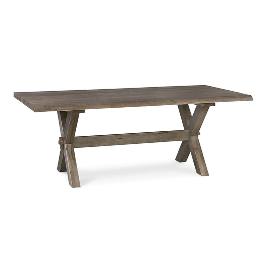 Crossbuck Live Edge Rectangle Dining Table