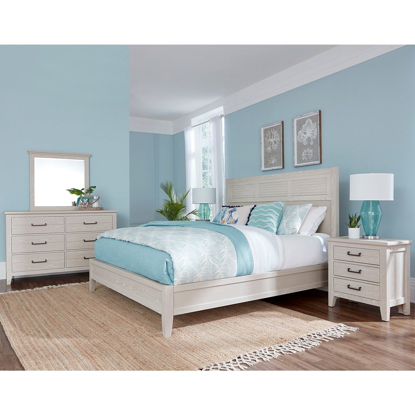 Passageways Louvered Bed King- Low Profile FB