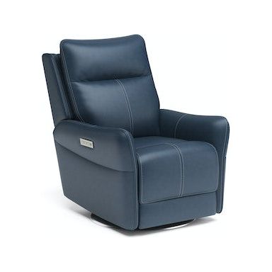 Spin Swivel Power Recliner with Power Headrest and Lumbar