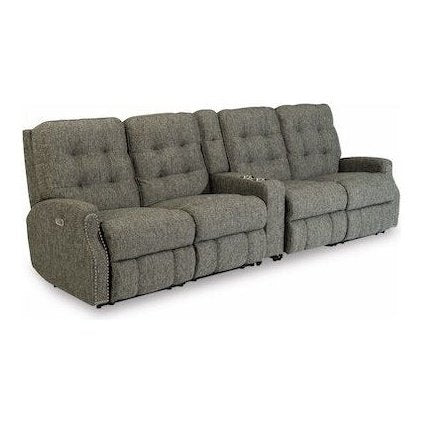 Devon Power Reclining Sectional with Power Headrests