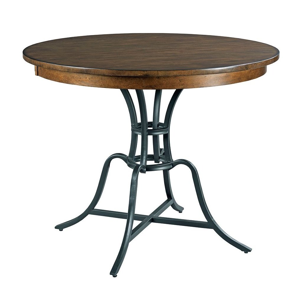Round Counter Height Table With Metal Base