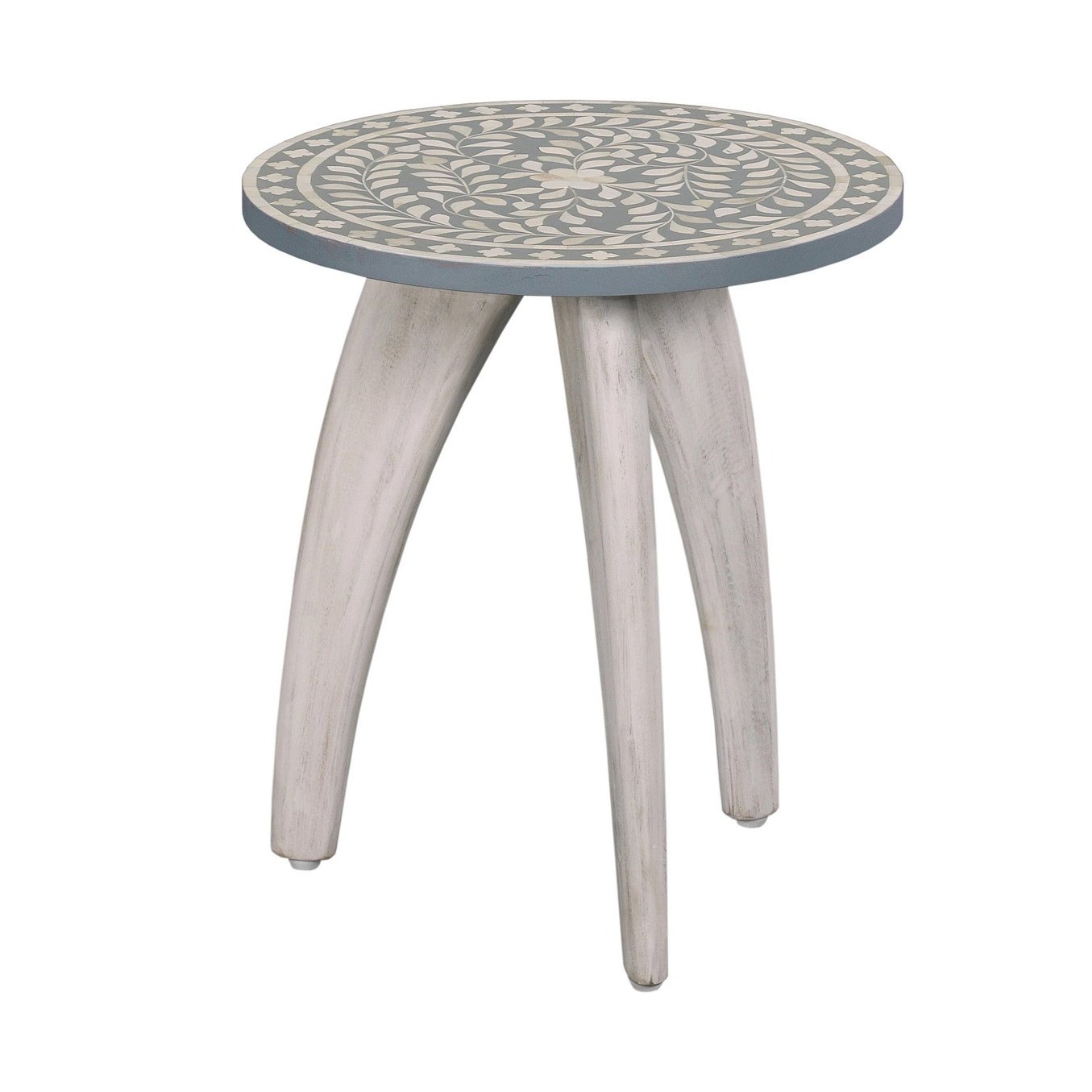Blossom Inlay Accent Table