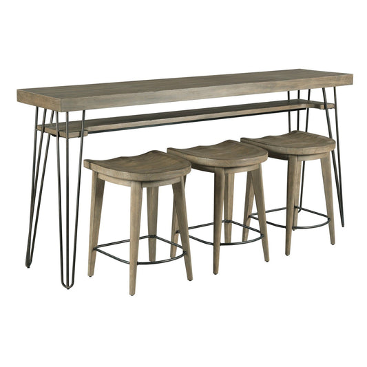 Bar Console With Three Stools