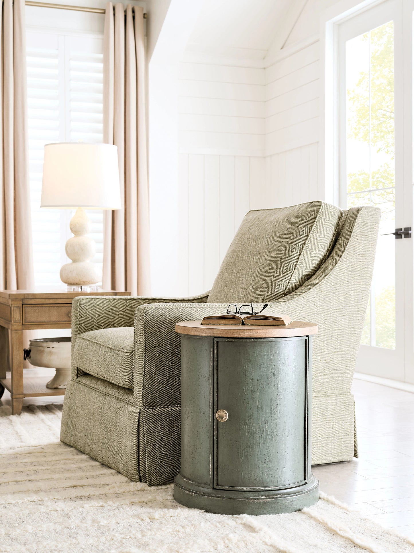 Woodfield Round Green Accent Table