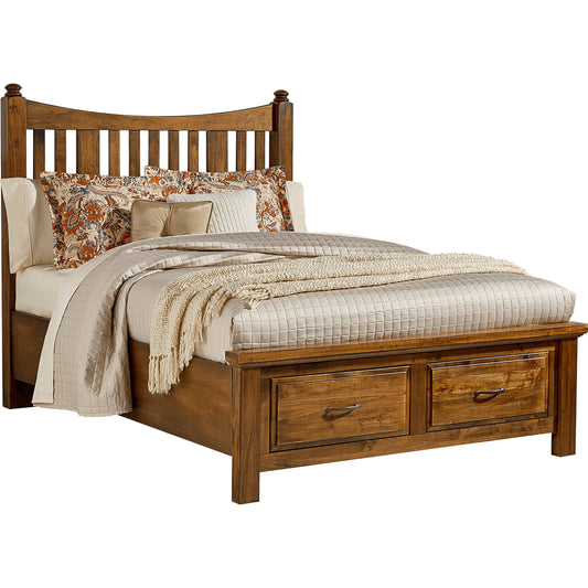 Maple Road Slat Poster Storage Bed King
